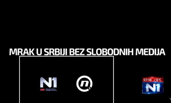 Dy televizione të Serbisë në  zi 