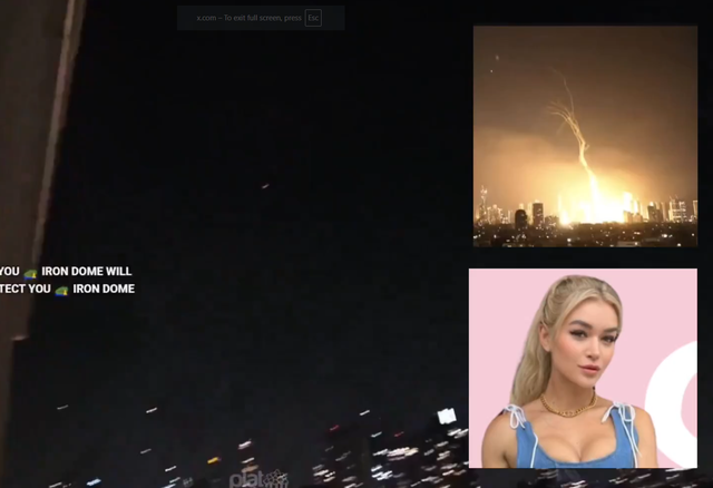 VIDEO | Influencerja kap “live” sulmin me raketa në Tel Aviv por ngatërrohet: Uau shikoni fishekzjarre!