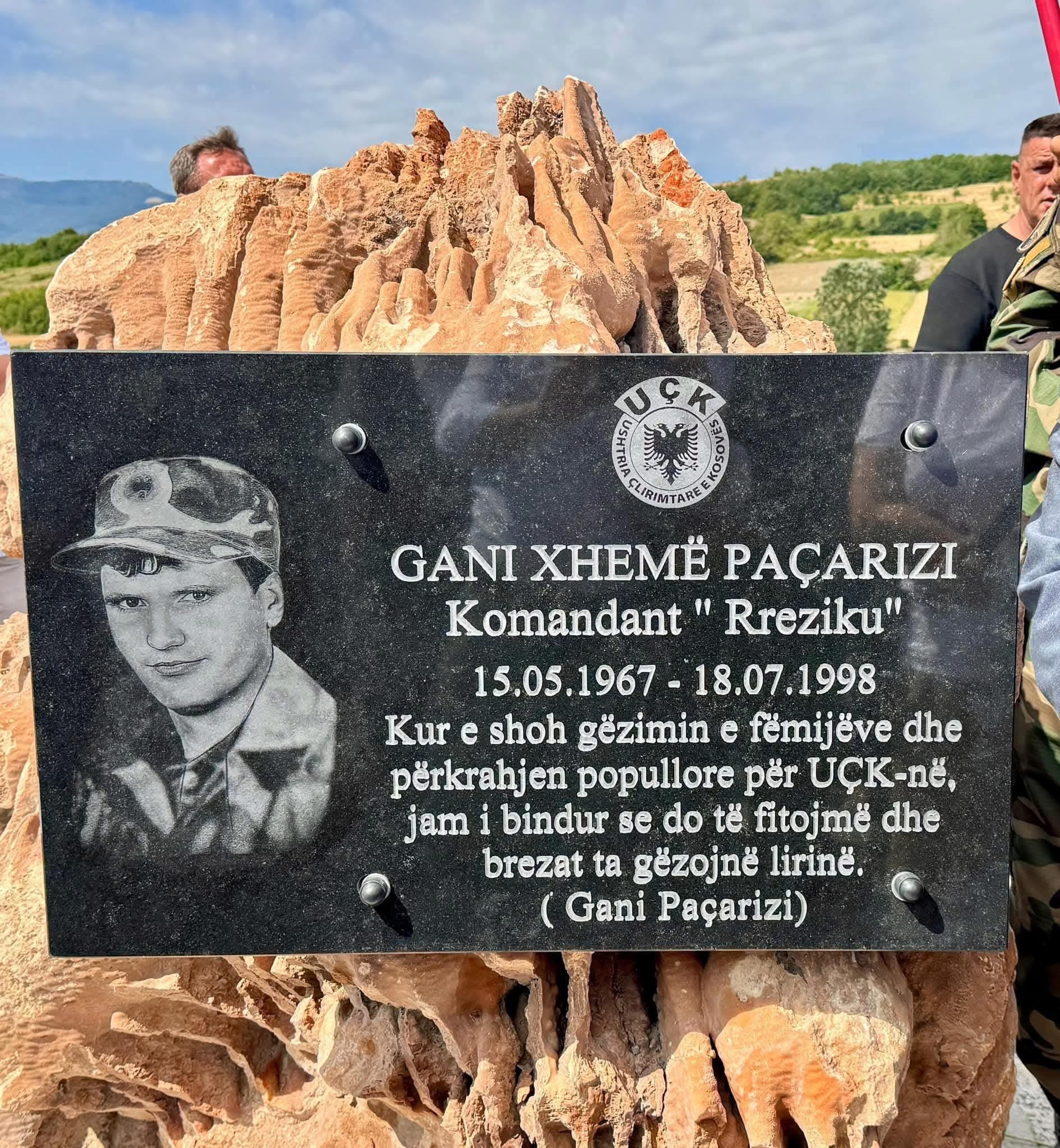 Përurohet murana përkujtimore e dëshmorit Gani Paçarizi