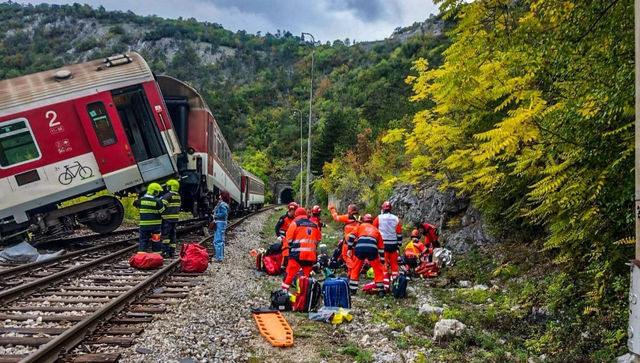 Përpalsen dy trena në Sllovaki