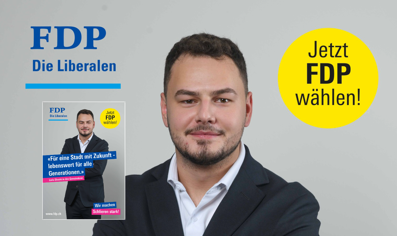 Loris Shoshi  shqiptari që garon për këshillin komunal të Schlierit në Cyrih