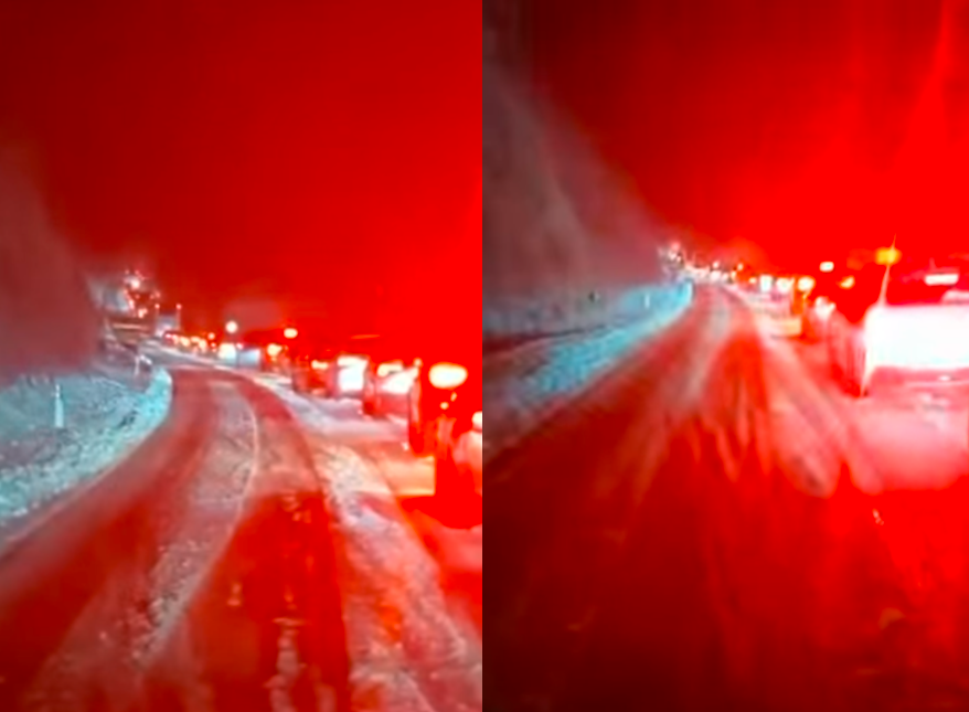 Borë e ngrica në rrugë  disa bashkatdhetarë mbesin të bllokuar pasi kaluan kufirin në Merdarë