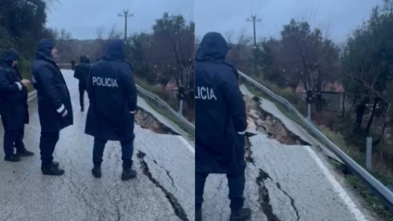 Përkeqësohet situata nga reshjet në Shqipëri  shembet rruga  dëme në dy banesa