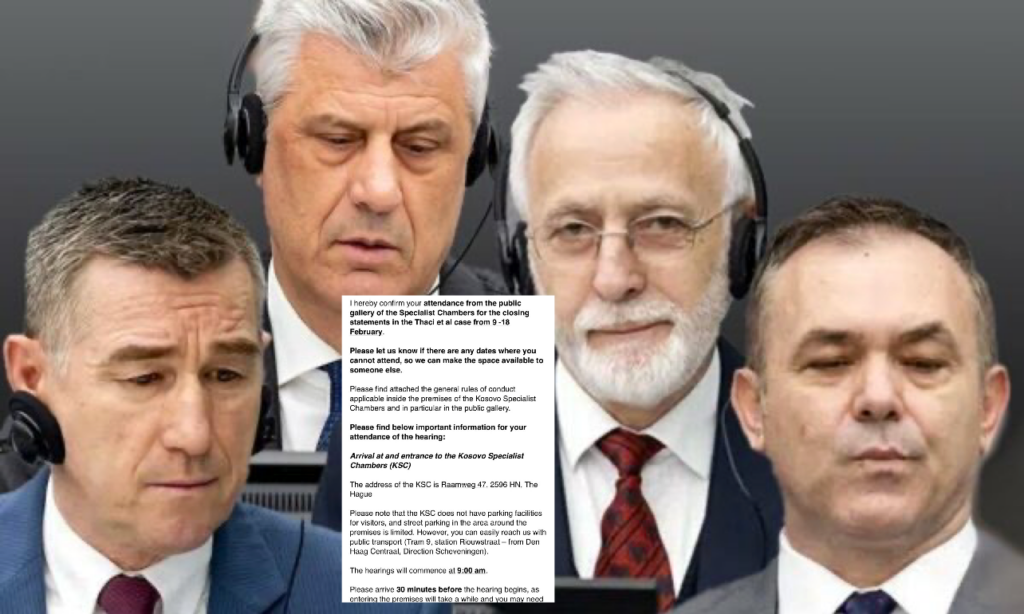 Specialja konfirmon ulëset për ata që kërkuan të marrin pjesë në seancat e fundit në rastin Thaçi e të tjerët  S pati vend për të gjithë