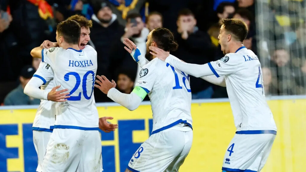 Super gol nga Veldin Hoxha  Kosova barazon rezultatin ndaj Sllovakisë