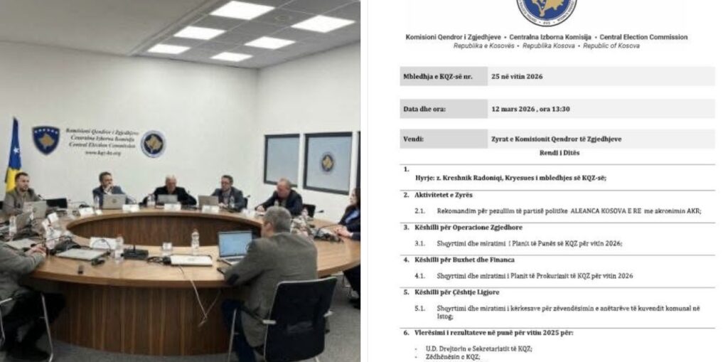 KQZ mban sot mbledhje  në rend dite pezullimi i kësaj partie