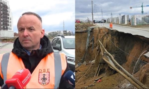 Fushtica  S dihet shkaku i shembjes së rrugës  pronari i ndërtesës u ftua nga Policia