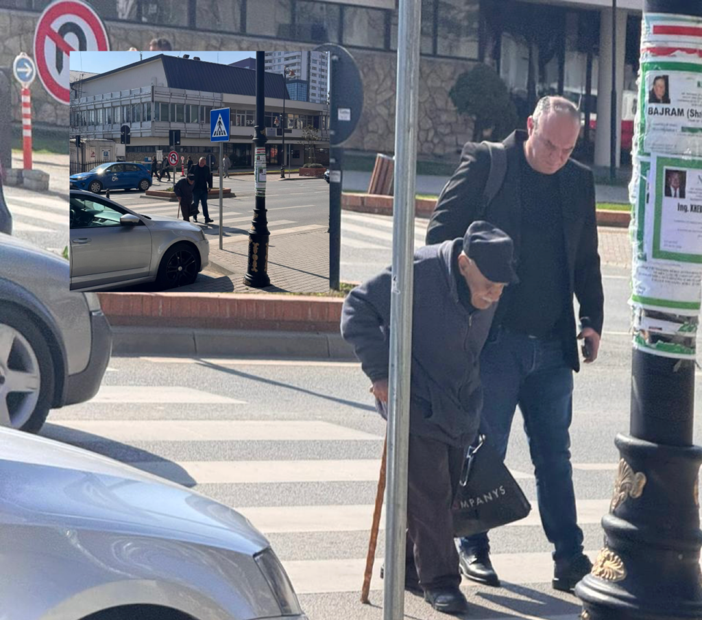 Shefqet Shehu i Gjakovës bën gjest human  ndihmon një të moshuar në trafik