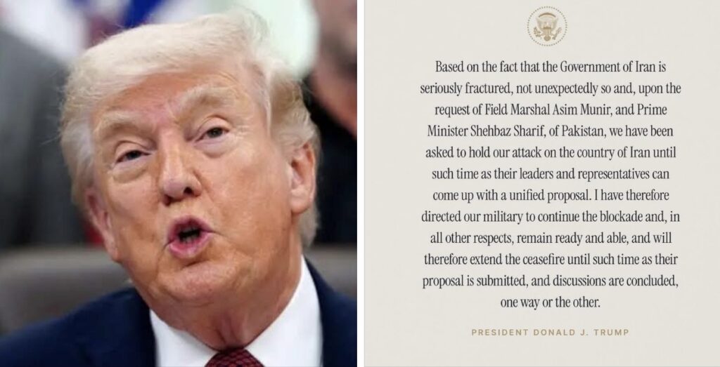 Donald Trump njofton zgjatjen e armëpushimit me Iranin