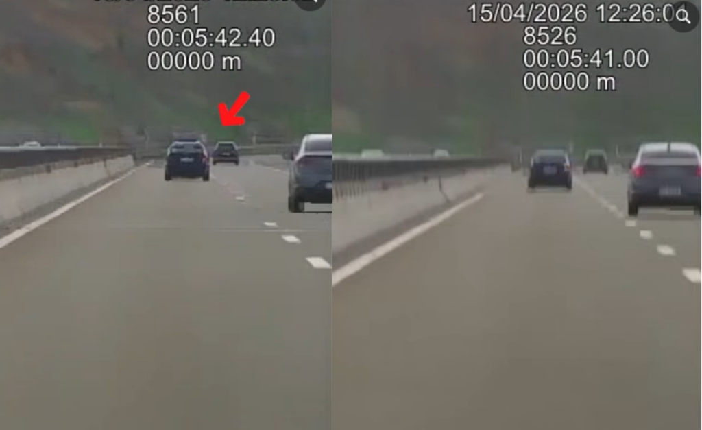 182 km h në autostradë  gjobë  pikë negative dhe konfiskim targash