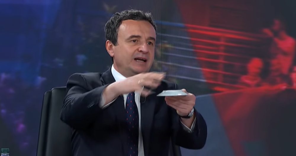 Kurti e kap tabllën e filxhanit në emision  Kosova është pak a shumë si kjo