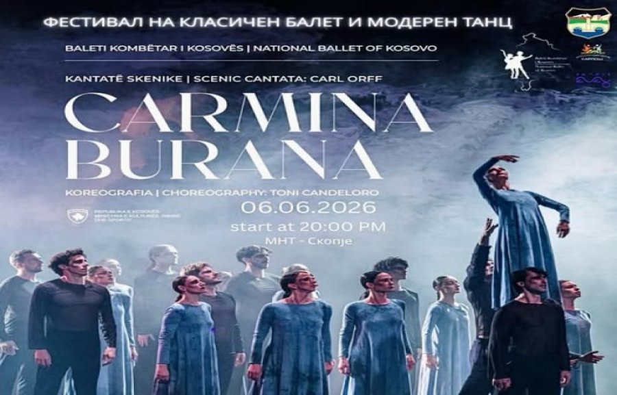 Baleti Kombëtar i Kosovës të shtunën do ta hapë festivalin në Shkup me  Carmina Burana 