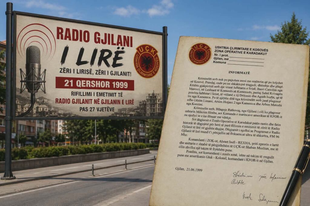 RADIO GJILANI I LIRË  DËSHMIA E ZËRIT TË LIRISË NË GJILANIN E ÇLIRUAR