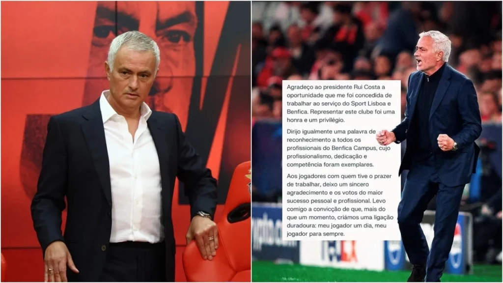 Mourinho me mesazh lamtumirës pas largimit nga Benfica