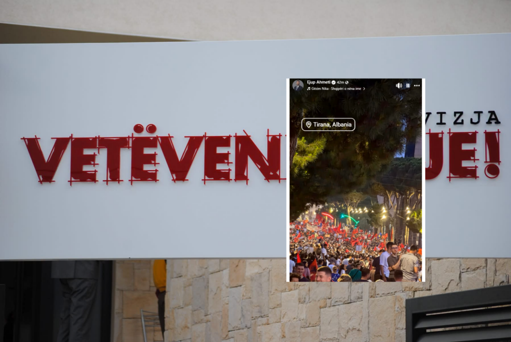 Deputeti i Vetëvendosjes merr pjesë në protestën në Tiranë