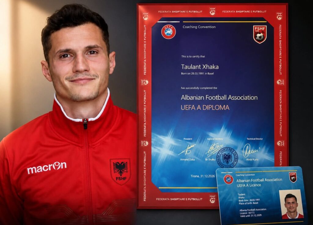 Taulant Xhaka përfundon me sukses programin UEFA A  një hap i ri në karrierën si trajner