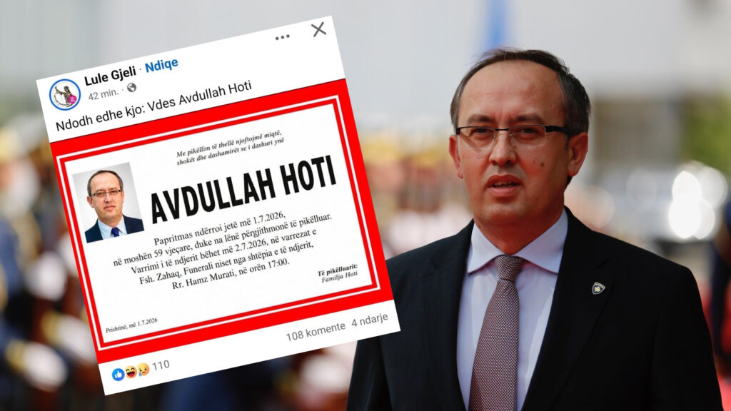 Skandal   Propaganda në tjetër nivel  profili pro VV e shpall të vdekur Avdullah Hotin