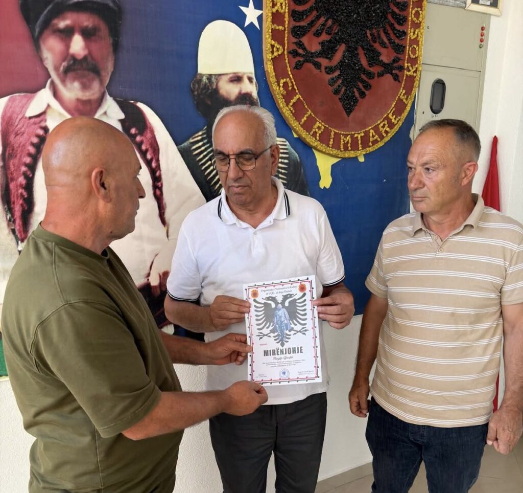 OVL e UÇK së në Drenas nderon Prof  Dr  Ragip Gjoshin  reagon djali i tij  Betim Gjoshi