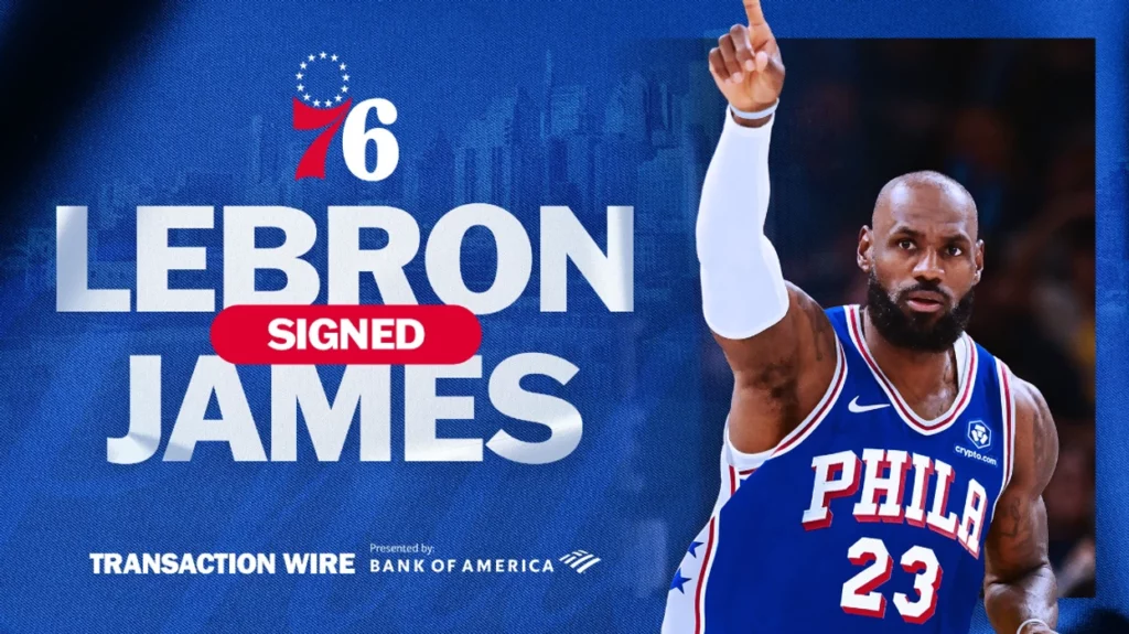 Zyrtare  LeBron James transferohet te Philadelphia 76ers