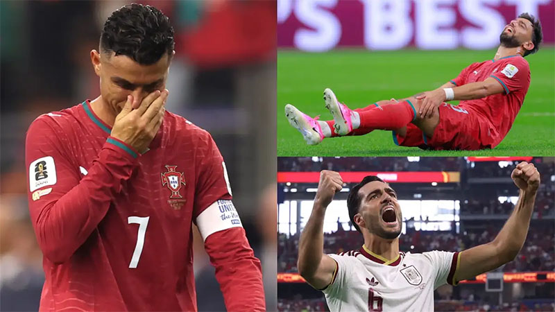 Ronaldo mbetet pa trofeun e Kupës së Botës  Spanja eliminon Portugalinë