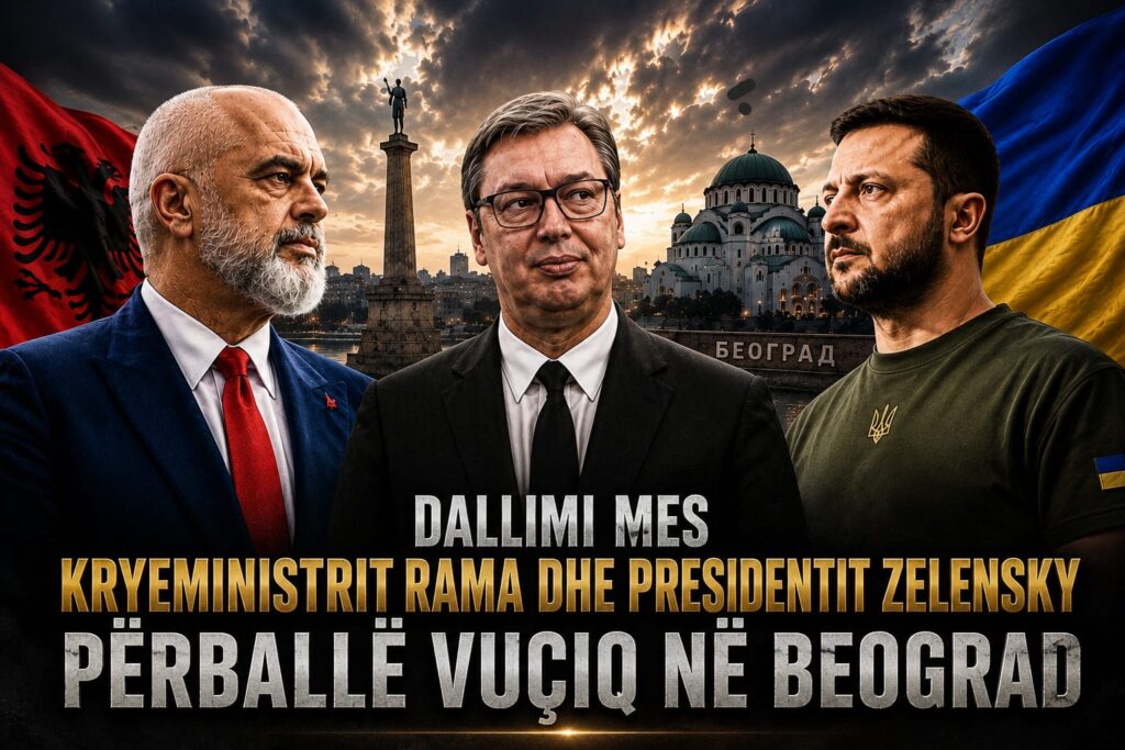 DALLIMI MES KRYEMINISTRIT RAMA DHE PRESIDENTIT ZELENSKY PËRBALLË VUÇIQ NË BEOGRAD