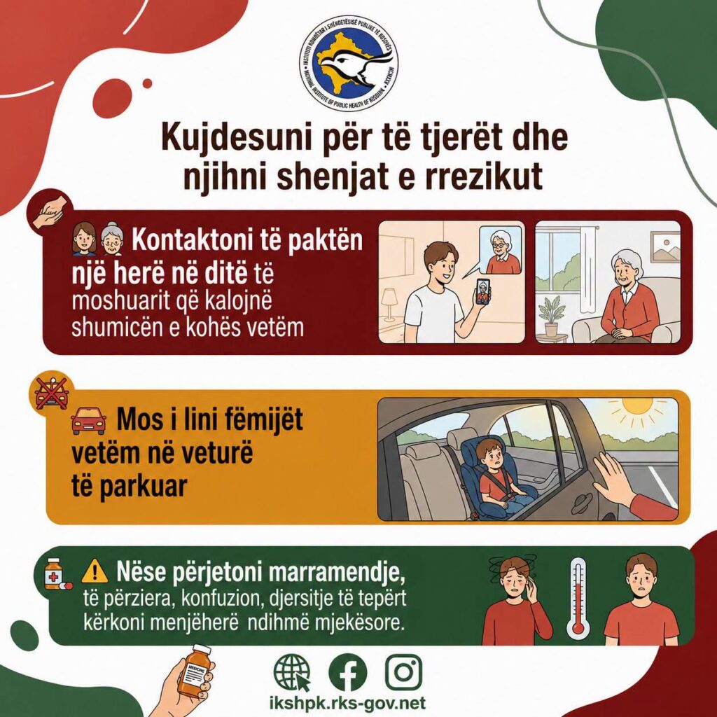 IKSHPK apelon për kujdes gjatë temperaturave të larta