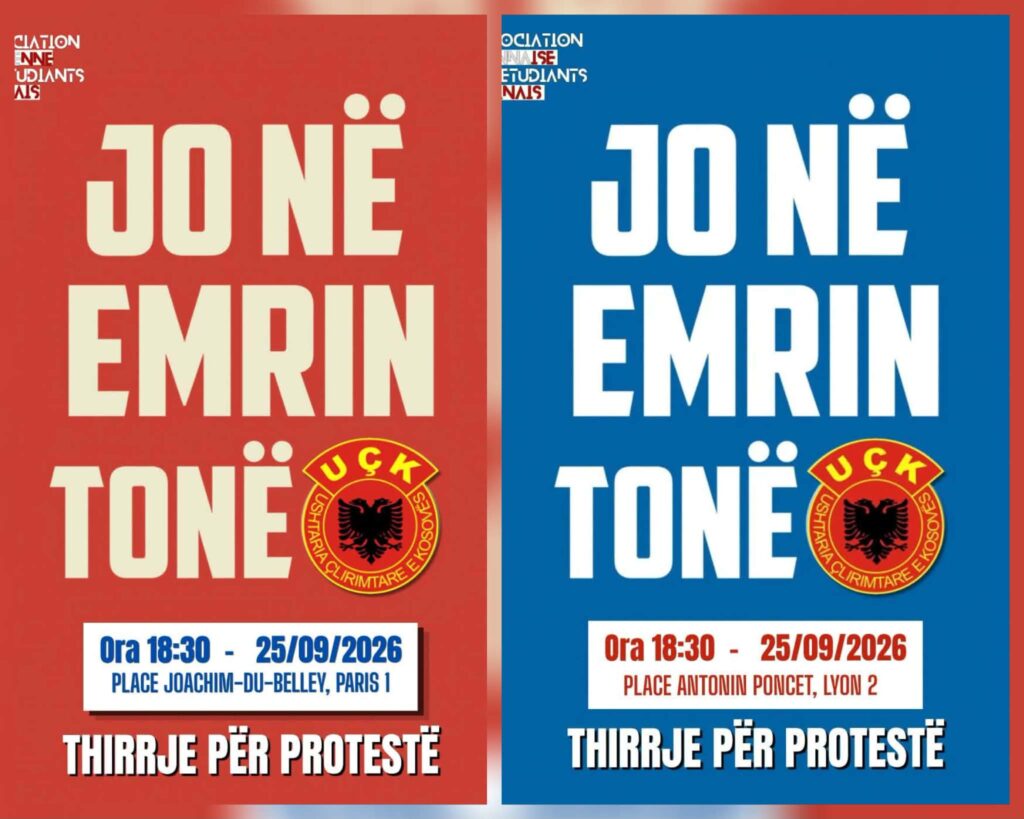Diaspora   ALEA dhe APEA më 25 shtator protestojnë në Lion dhe Paris në përkrahje të çlirimtarëve