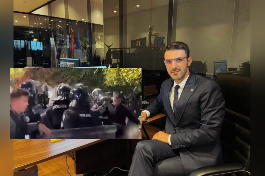 Artan Ramaj sulmohet nga policia gjatë protestës në Prishtinë  publikon pamjet