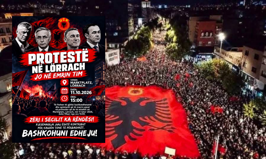 Më 11 tetor  protestë në Lörrach në mbështetje të krerëve të UÇK së në Hagë